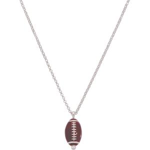 Alex and Ani Football Spinner Pendant, Shiny Silver