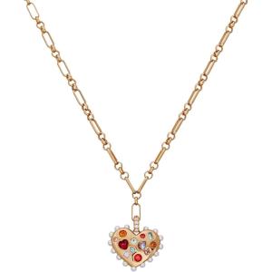 Alex and Ani Gemmy Heart Pendant Necklace, Shiny Gold