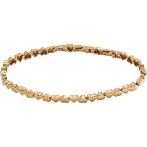 Alex and Ani Heart Charm Tennis Bracelet(Stainless Steel Gold)