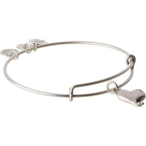 Alex and Ani Heart and Pearl Stretch Bracelet, Shiny Gold