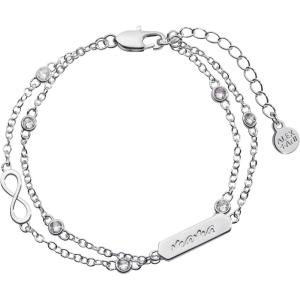 Alex and Ani Mama Infinity Adjustable Bracelet for Women(Shiny Silver)