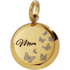 Alex and Ani Mom Butterfly Disc Charm(Stainless Gold)