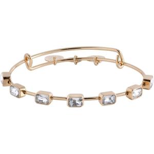 Alex and Ani November Birthstone Emerald Cut Bangle(Shiny Gold)