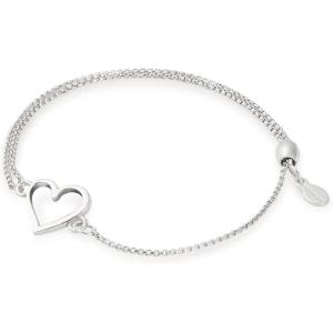 Alex and Ani Path of Symbols Adjustable Pull Chain Bracelet for Women, Heart Charm, Sterling Silver, 5.5 to 9.5 in(.925 Sterling Silver)