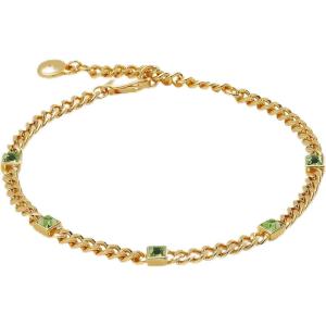 Alex and Ani September Birthstone Sapphire Curb Chain Bracelet(Gold)