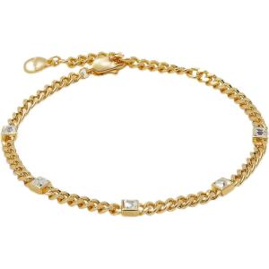 Alex and Ani September Birthstone Sapphire Curb Chain Bracelet(Shiny Gold)