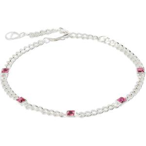 Alex and Ani September Birthstone Sapphire Curb Chain Bracelet(Shiny Silver)