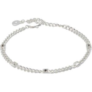 Alex and Ani September Birthstone Sapphire Curb Chain Bracelet(Silver)