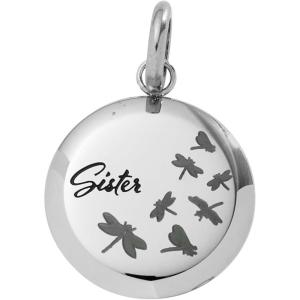 Alex and Ani Sister Dragonfly Disc Charm(Stainless Silver)