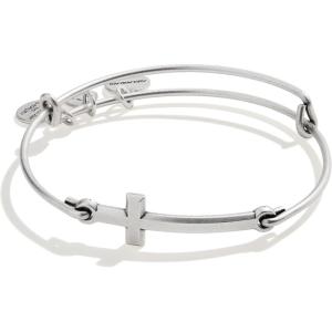Alex and Ani Spiritual Armor Cross Inline Charm Bangle