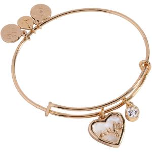 Alex and Ani Wife Mother of Pearl Heart Bangle(Gold)