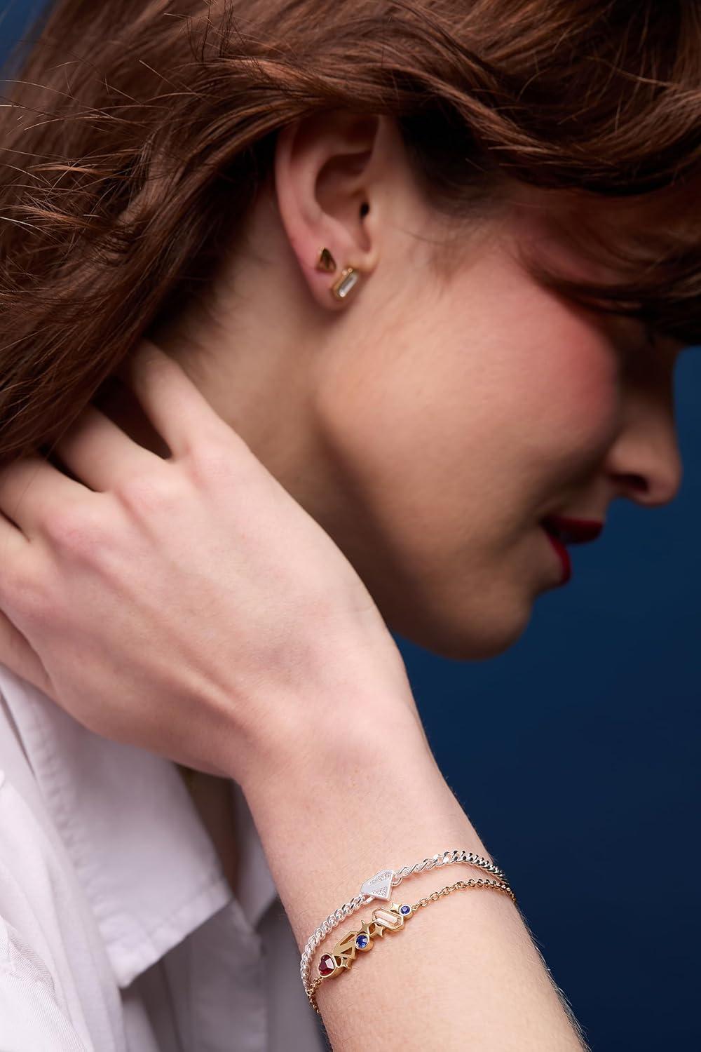 imageAlex and Ani SUPERMAN Fortress of Solitude JewelrySUPERMAN Pave Logo Inline Bracelet