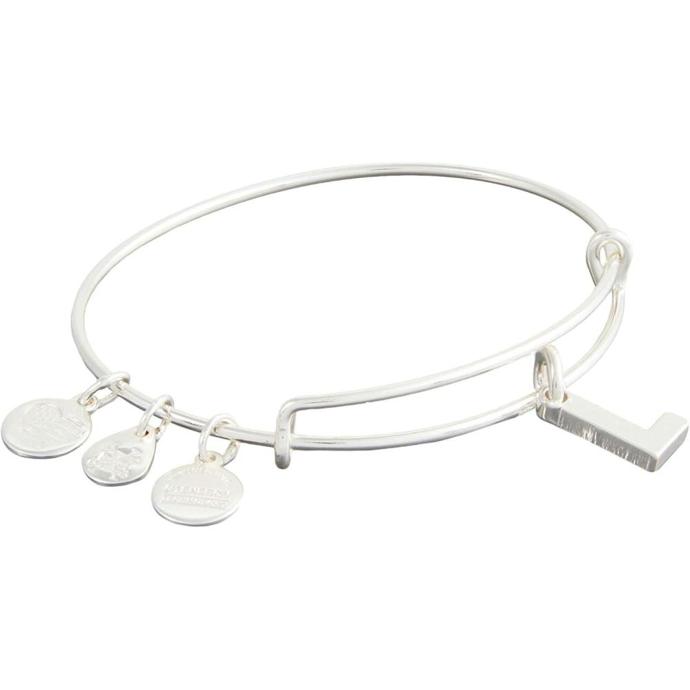 imageAlex and Ani Expandable Bangle for Women Initials A to Z Letter Charms Shiny Finish 2 to 35 inSilver