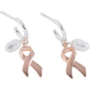 Alex and Ani Hope’ Breast Cancer Awareness Pink Ribbon Cuff(Breast Cancer Awareness Huggie Hoop)