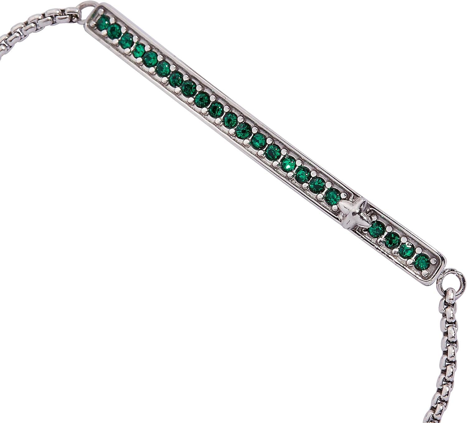 imageAlex and Ani Pave Bolo Birthstone Bracelet Stainless Steel GoldSilver Perfect for Stacking Adjustable Birthstone Bracelet for Women Ideal Gift JewelryMay