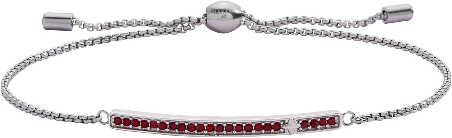 imageAlex and Ani Pave Bolo Birthstone Bracelet Stainless Steel GoldSilver Perfect for Stacking Adjustable Birthstone Bracelet for Women Ideal Gift JewelryJanuary