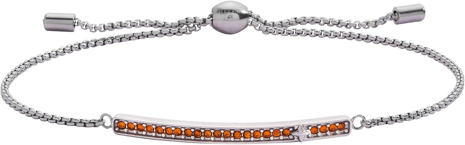 imageAlex and Ani Pave Bolo Birthstone Bracelet Stainless Steel GoldSilver Perfect for Stacking Adjustable Birthstone Bracelet for Women Ideal Gift JewelryNovember