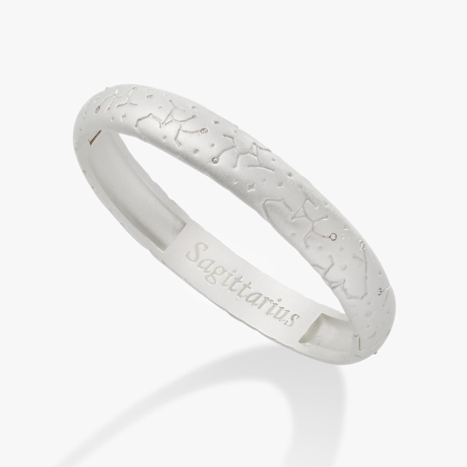 imageAlex and Ani Sagittarius Zodiac Hinge BangleSatin Silver