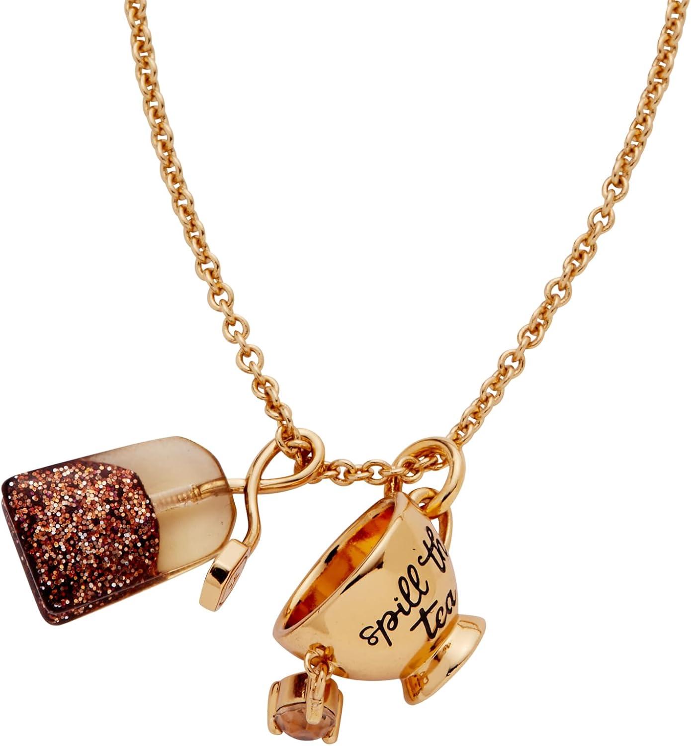 imageAlex and Ani Spill the Tea Cup Charm Pendant NecklacesGold
