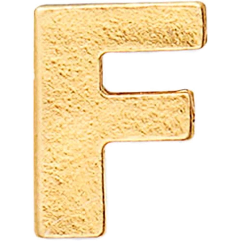 imageAlex and Ani Initial F Gold Slider Charm Create Your Own Initial F Charm 14kt Gold Plated Gold Charm Size 021 inch Width by 029 inch Height