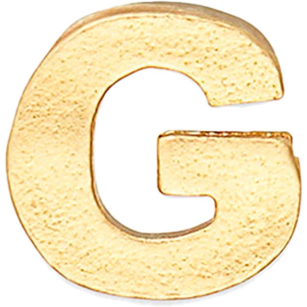 imageAlex and Ani Initial G Gold Slider Charm Create Your Own Initial G Charm 14kt Gold Plated Gold Charm Size 028 inch Width by 029 inch Height