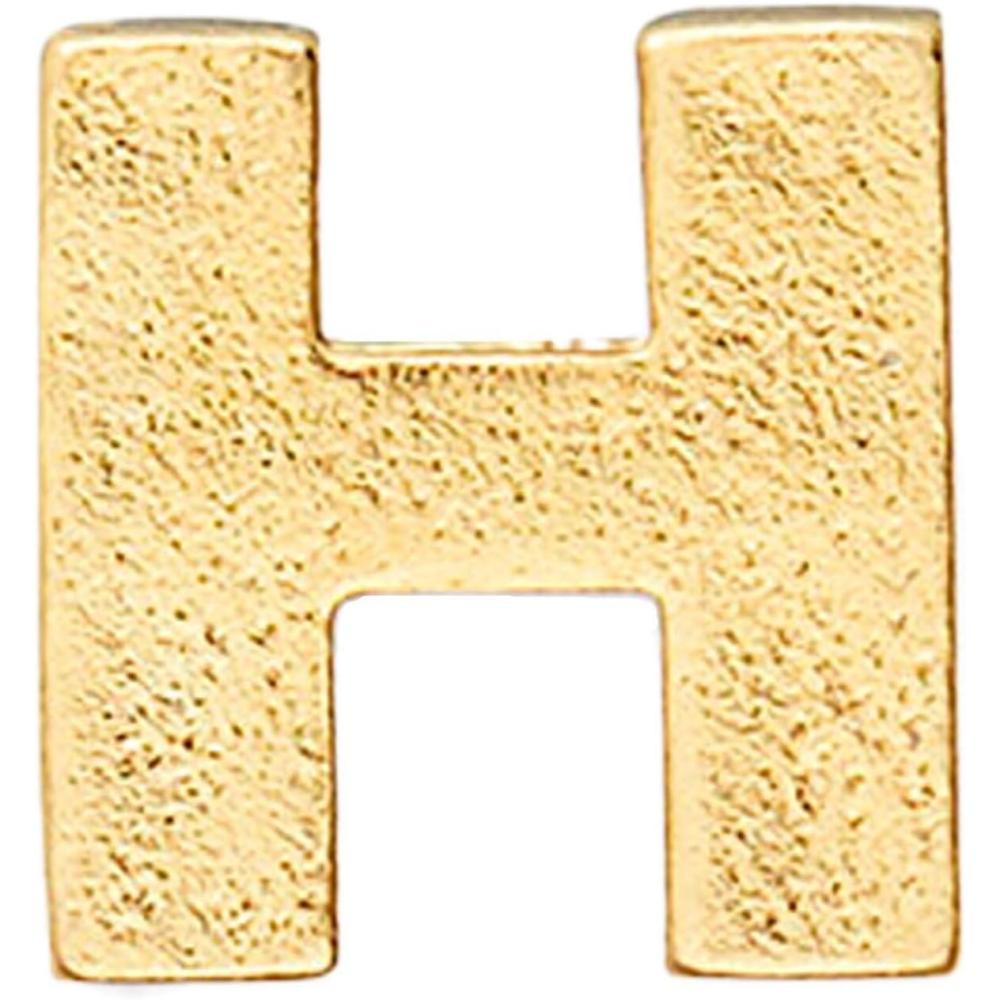 imageAlex and Ani Initial H Gold Slider Charm Create Your Own Initial H Charm 14kt Gold PlatedGold Charm Size 027 inch Width by 029 inch Height