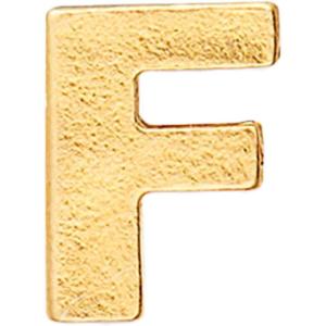 Alex and Ani Initial F Gold Slider Charm, Create Your Own, Initial F Charm, 14kt Gold Plated, Gold, Charm Size 0.21 inch Width by 0.29 inch Height