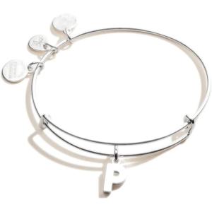 Alex and Ani Initial P III Bangle Bracelet(Shiny Silver)