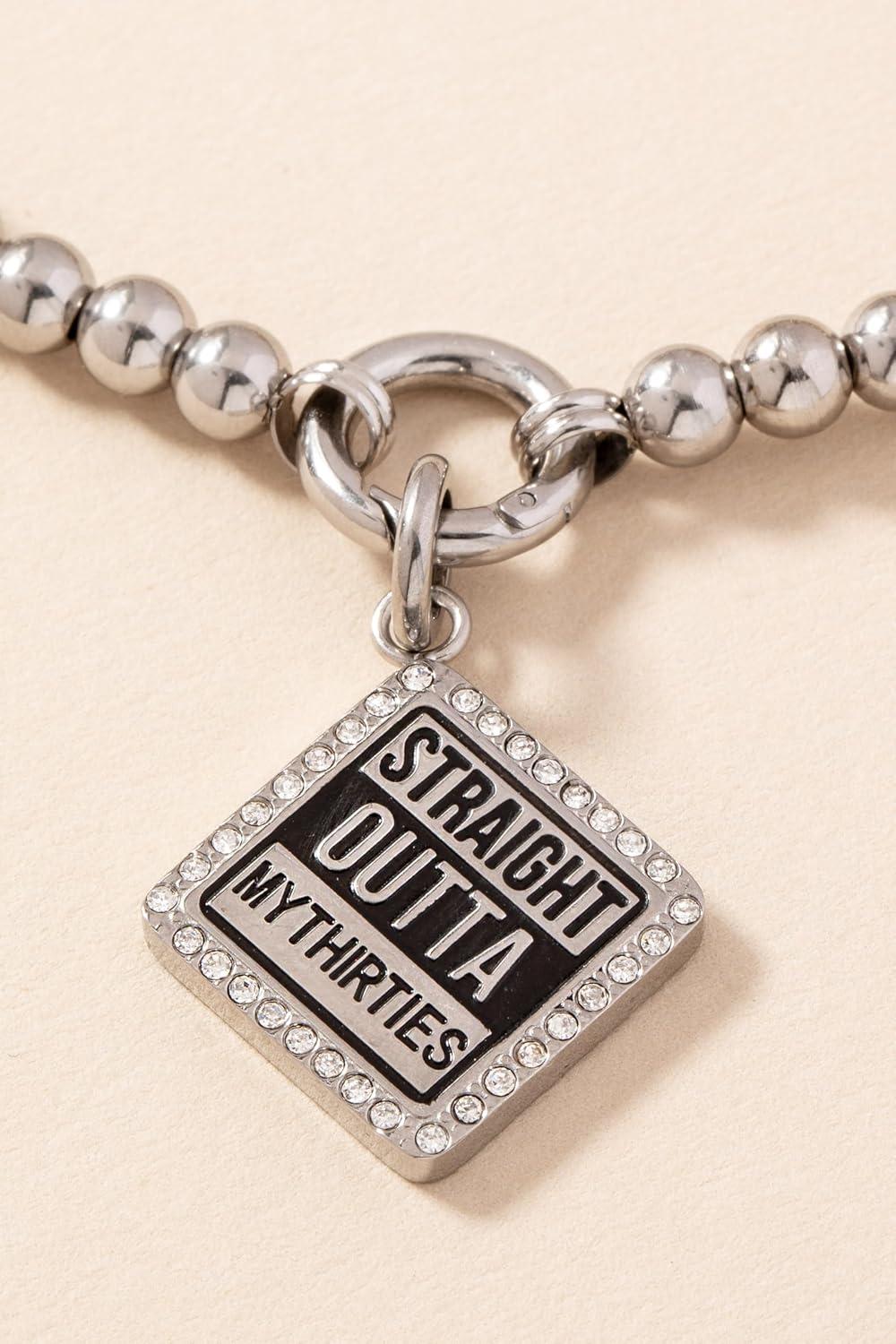 imageAlex and Ani 60 amp Sassy Martini CharmStraight Outta My Thirties 40th Birthday Charm