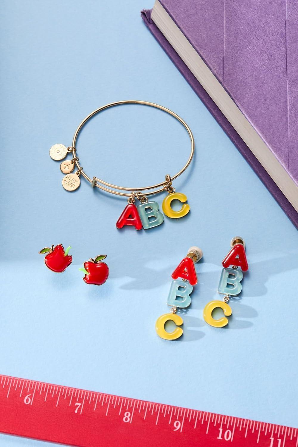 imageAlex and Ani School Charm Collection Playful Enamel amp Resin Charms for Bracelets and Necklaces NickelFree Ideal Gift for Students and TeachersABC Charm Trio Set of 3