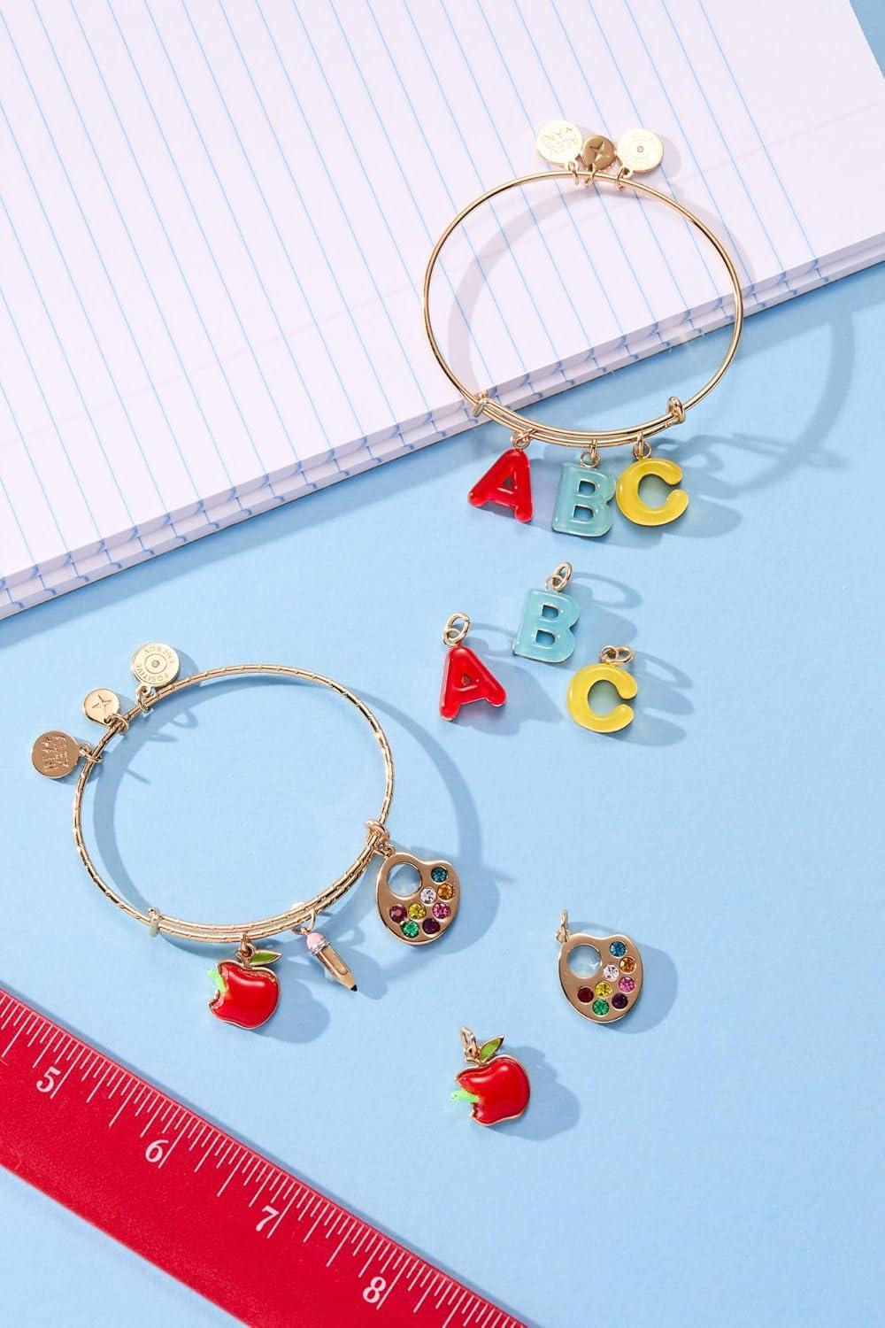 imageAlex and Ani School Charm Collection Playful Enamel amp Resin Charms for Bracelets and Necklaces NickelFree Ideal Gift for Students and TeachersPencil Charm