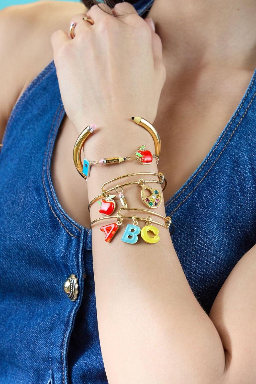 imageAlex and Ani School Charm Collection Playful Enamel amp Resin Charms for Bracelets and Necklaces NickelFree Ideal Gift for Students and TeachersPencil Charm