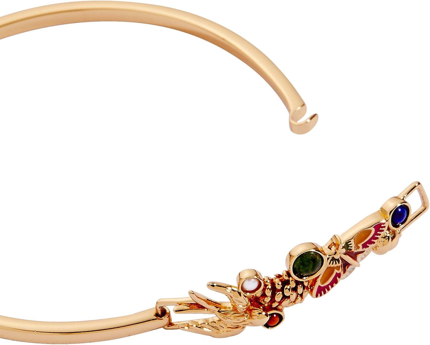 imageAlex and Ani Woodland Bracelets for Women NickelFree Finish Trendy Dainty Design for Everyday Wear Ideal GiftWoodland Gemstone Tension Cuff Shiny Gold