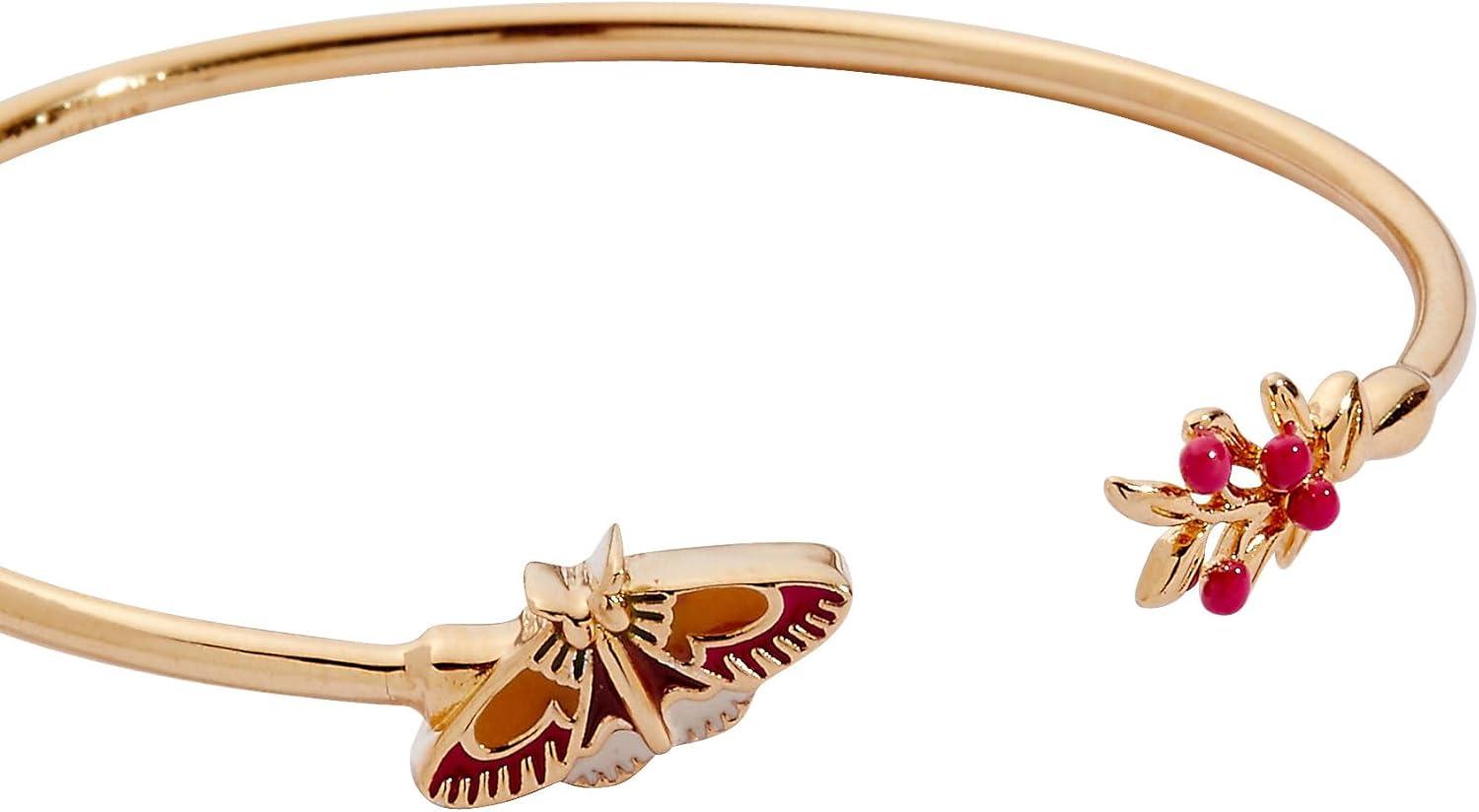 imageAlex and Ani Woodland Bracelets for Women NickelFree Finish Trendy Dainty Design for Everyday Wear Ideal GiftWoodland Moth Flex Cuff Shiny Gold