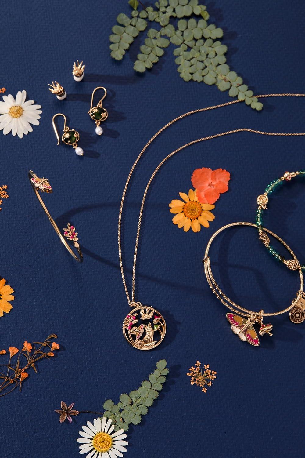 imageAlex and Ani Woodland Bracelets for Women NickelFree Finish Trendy Dainty Design for Everyday Wear Ideal GiftWoodland Moth Flex Cuff Shiny Gold