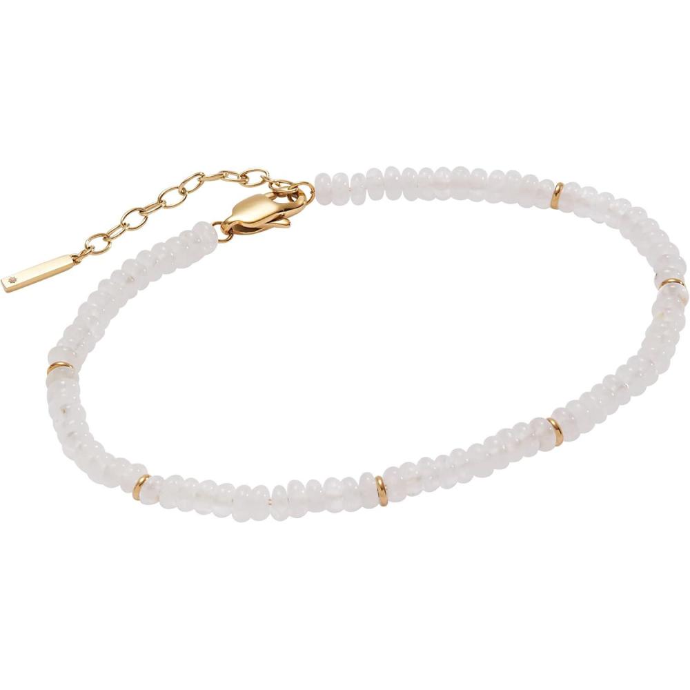 imageAlex and Ani Clear Quartz SemiPrecious Beaded AnkletStainless Gold