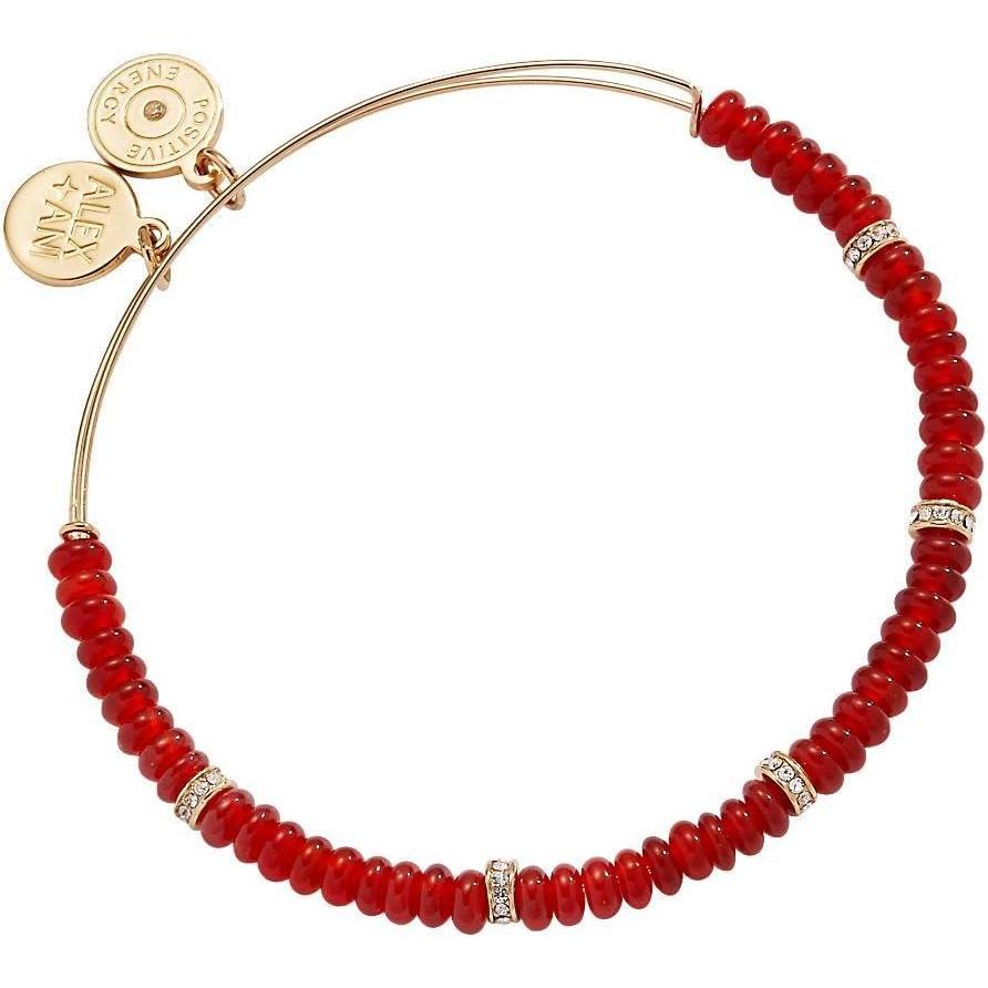 imageAlex and Ani MultiColor SemiPrecious Beaded BangleRed