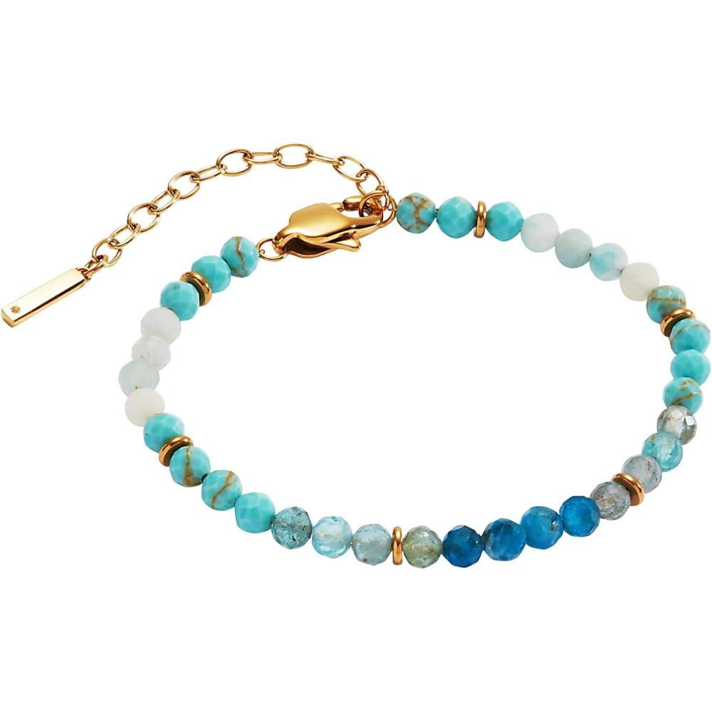 imageAlex and Ani Turquoise Ombre SemiPrecious Beaded AnkletTurquoise Ombre SemiPrecious Beaded Bracelet