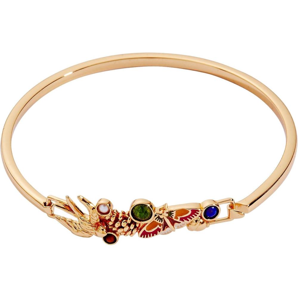 imageAlex and Ani Woodland Bracelets for Women NickelFree Finish Trendy Dainty Design for Everyday Wear Ideal GiftWoodland Gemstone Tension Cuff Shiny Gold