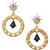 Moon Phase Statement Earring (Two Tone)