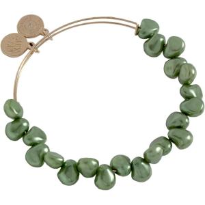 Alex and Ani Keshi Pearl Beaded Bangle(Gold)