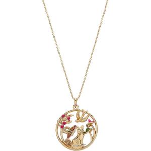 Alex and Ani Women’s Gold Woodland Pendant Necklace – Enamel Accents & Natural Stones: Moss Agate, Tiger’s Eye, Blue Aventurine, Pearl, Perfect Fall Jewelry(Woodland Pendant Necklace (Shiny Gold))