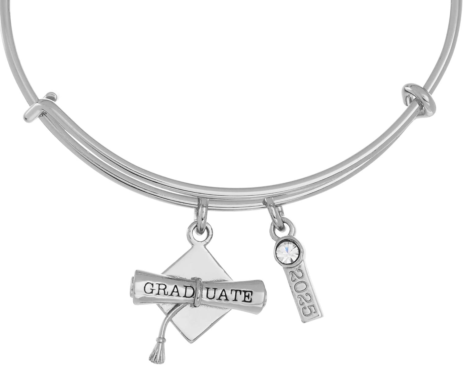 imageAlex and Ani 2025 Graduation Charm BangleSilver