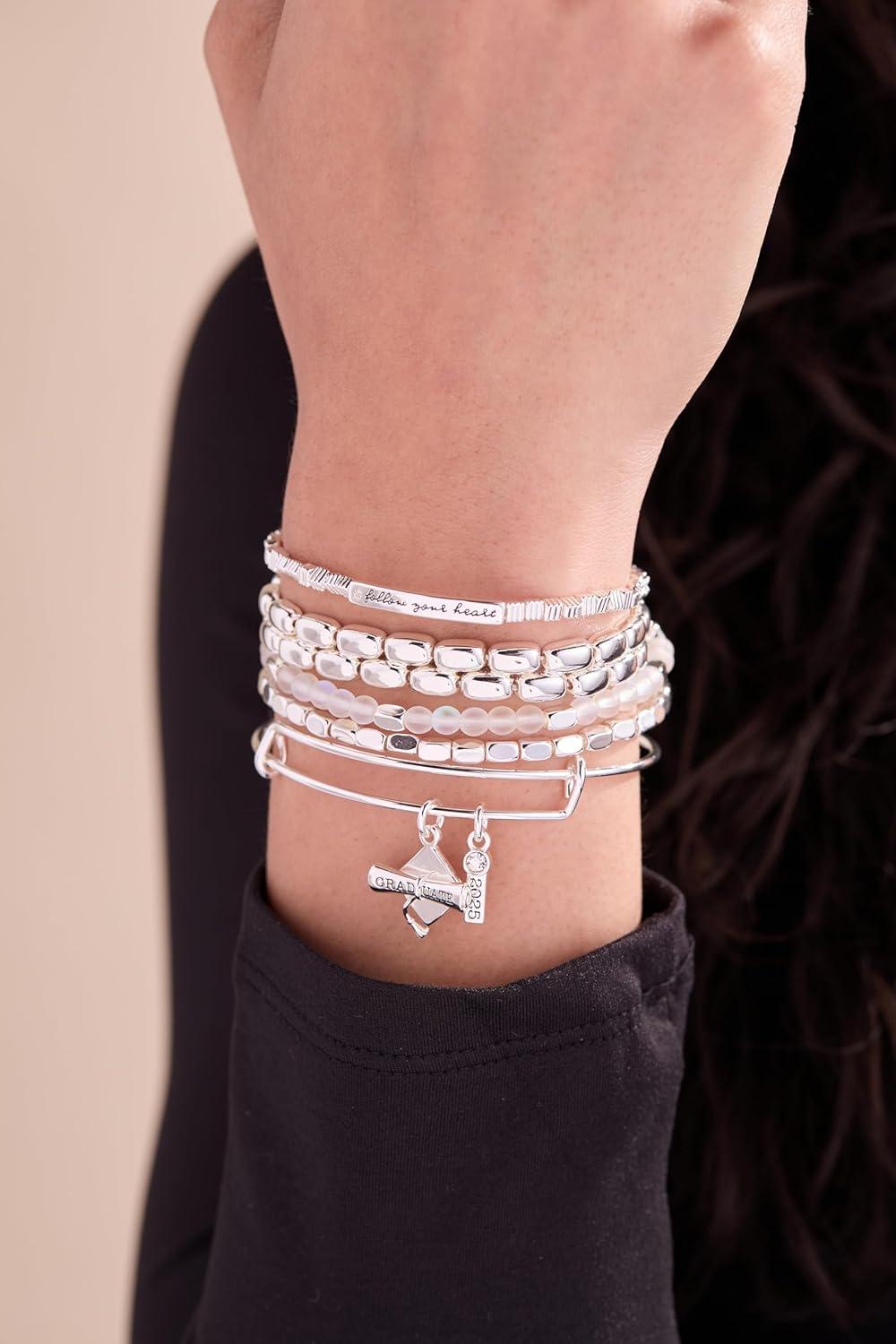 imageAlex and Ani 2025 Graduation Charm BangleSilver