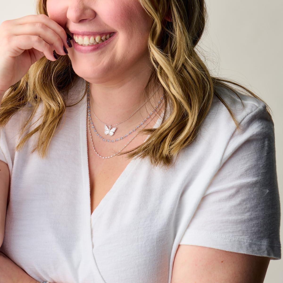 imageAlex and Ani Butterfly  Crystal Necklace Adjustable14k Gold Sterling Silver