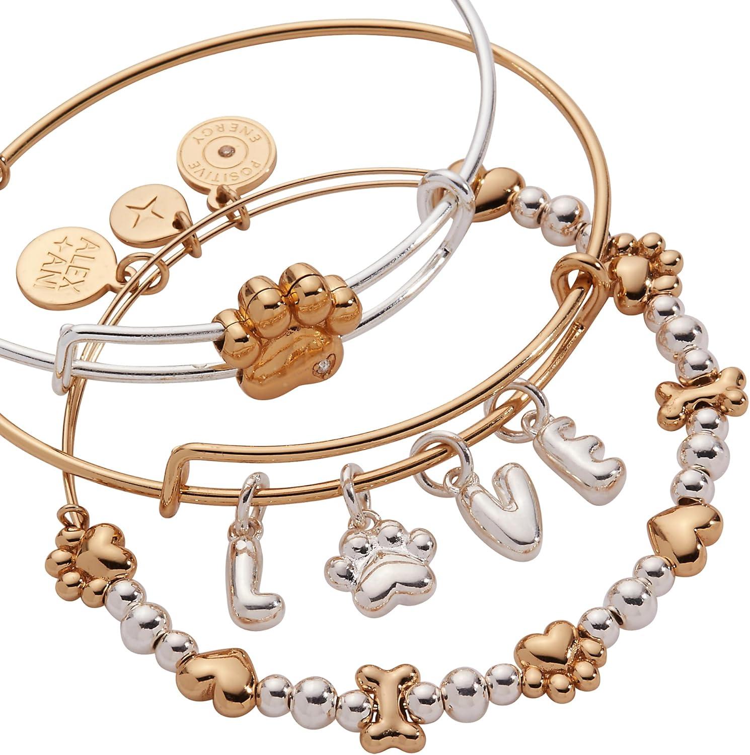 imageAlex and Ani Dog amp Paw Themed BraceletTwo Tone