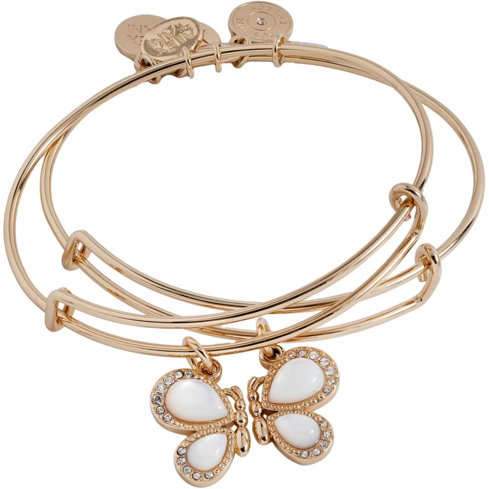 imageAlex and Ani Butterfly Mother of Pearl Huggie Hoop EarringsShiny Gold