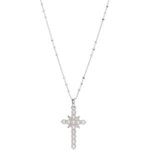 Alex and Ani Divine Guides Cross Pendant Necklace(Shiny Silver)
