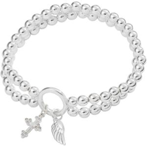 Alex and Ani Double Stretch Bracelets(Cross + Wing)