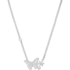 Alex and Ani SOM – Glass Butterfly Inline Necklace, Shiny Silver